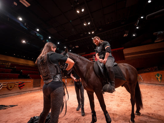 Watch how these Medieval Times performers train their horses